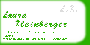 laura kleinberger business card